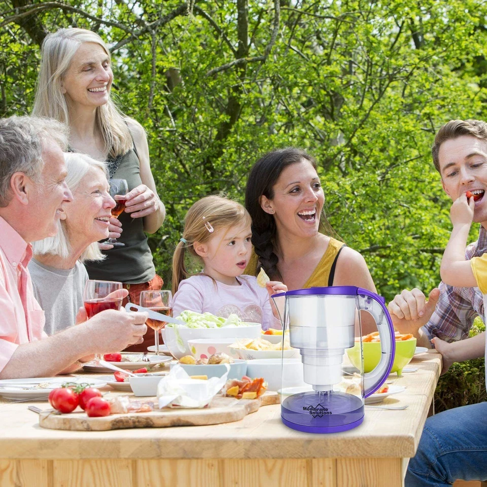 4pcs 3.5L Water Filter Pitcher 4Stage UF Filtration Jug Purple Drinking Filtrate - Image 3 of 4