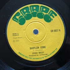 ZEDDIE BAILEY Babylon Gone / KING TONY Speak No Evil UK 7" Grape GR 3037 1973 Ex