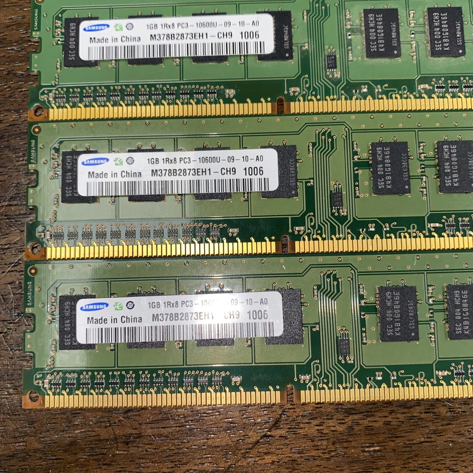 3x Samsung M378B2873EH1-CH9 1GB DDR3-1333 PC3-10600 RAM - WORKING OFFICE PULLS - Image 2 of 2