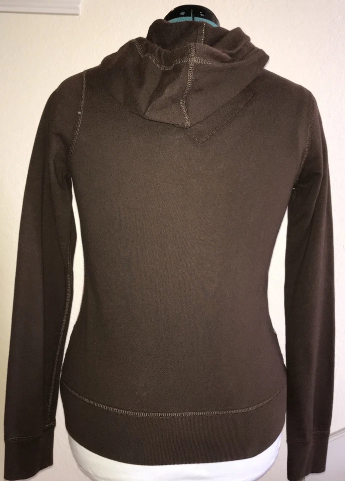 Lucky Brand Women's Brown Live in Peace Live in Love Lime Green Accent XS Y2K - Image 3 of 3