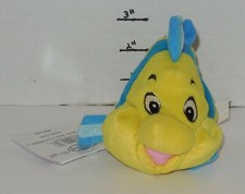 Disney Store Exclusive Little Mermaid Flounder 8" Beanie plush toy