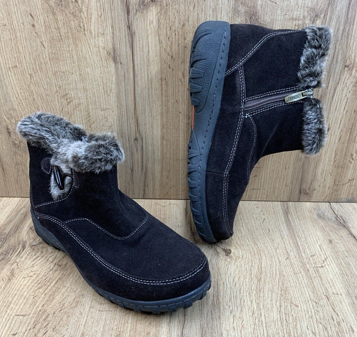 SAOLA Stivali donna Khombu Gracie taglia 9 foderati in pelliccia sintetica scamosciata tomaia suola flessibile Gorpcore