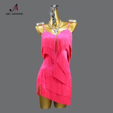 Latin Dance Dress Woman Line Clothes Practice Wear Suit Stand Ball Sport Costume