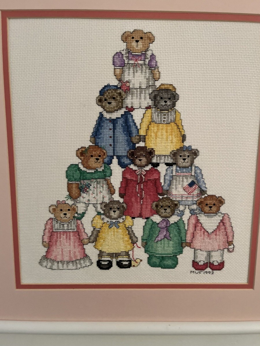 Completed Cross Stitch “Beary Best Friends” | eBay