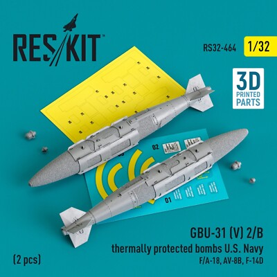 GBU-31 (V) 2/B thermally protected bombs U.S. 1:32 Navy 2pcs F/A-18 AV-8B F-14D