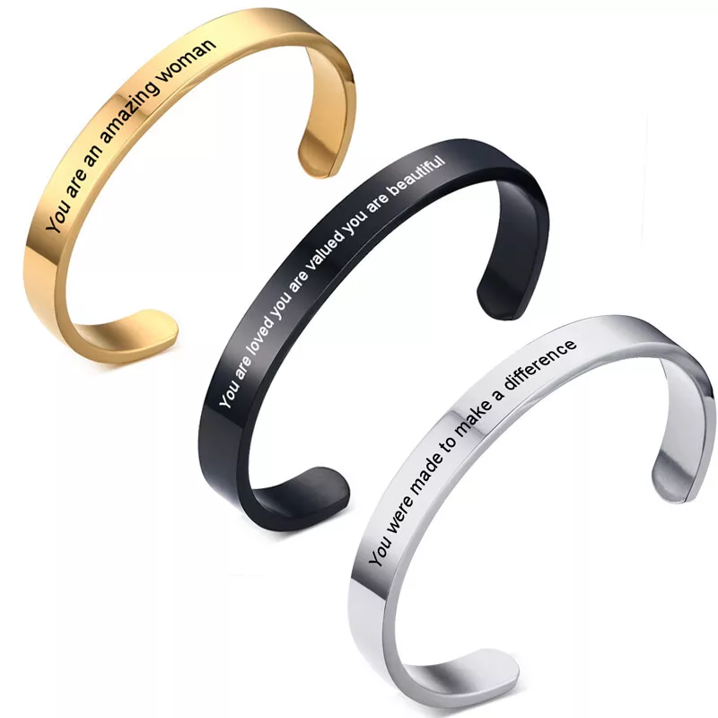 Inspirational on sale cuff bracelets