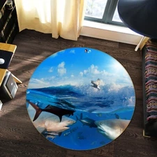 3D Animal Ocean Shark NBC494697 Game Rug Mat Elegant Photo Carpet Mat Romy