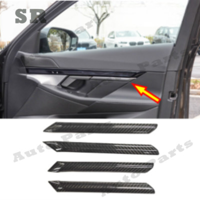 24+ BMW5 Series real carbon fiber inside handle after trim strip dry carbon 4Pcs