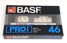 BASF PRO I 46    Blank Audio Cassette Tape (Sealed) New!
