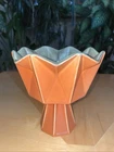 Red Wing Pottery Belle Kogan Prismatique 789 Geometric Bowl MCM Orange 6” Rare