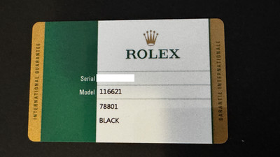 Genuine Rolex Yacht-Master 40 116621 Warranty Guarantee Card Authentic OEM Card