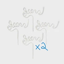 Spritz Shaped Cheers Straws 8 Count - Ages 4+ *NEW SEALED*-Two Packs of 4 Straws