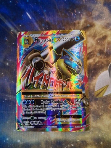 Pokémon TCG M Blastoise EX Full Art Holo Ultra Rare Card 102/108 Evolutions 2016