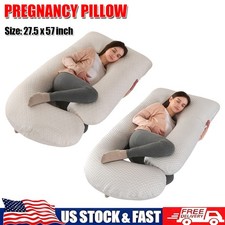 Pregnancy Pillow J-Shaped Full Body Maternity Pillow for Belly Support