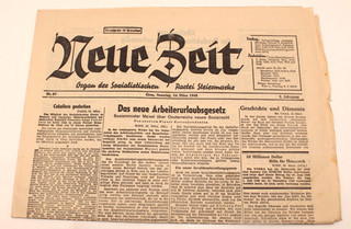 LK7476: NEUE ZEIT Graz Sonntag 24. März 1946 Zeitung