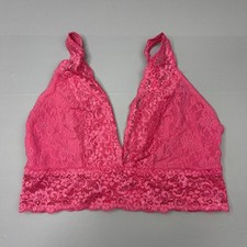 Soma Lace Bralette Bra Medium Pink Triangle Cup Convertible Strap