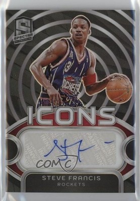 2023-24 Panini Spectra Icons 12/99 Steve Francis #IA-SFR Auto 16wc