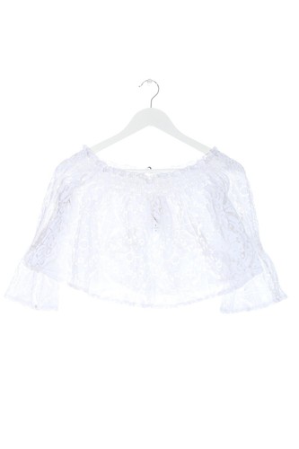 Blouse Femme S.Oliver En Dentelle Blanche - Taille EU 42, Occasion En Très Bon état