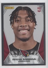 2020 Panini NFL Sticker & Card Collection Silver Isaiah Simmons Rookie RC 01ba. rookie card picture