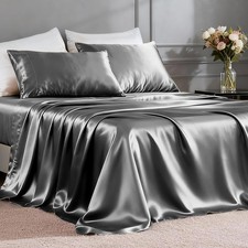 Satin Sheets Twin XL Bed Set - 3 Piece Luxury Soft Silky Bed Sheets, Similar ...