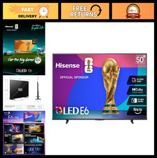 Hisense 50" E6 Cinema Series Hi-QLED 4K UHD Smart Fire TV 50E6QF, 2025 Model -