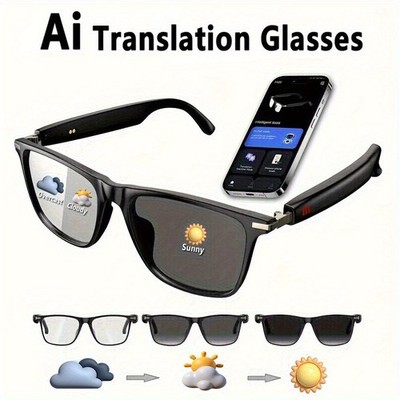 SMART AI BRILLE mit ÜBERSETZUNGSUNTERSTÜTZUNG IN ECHTZEIT ÜBER 100 SPRACHEN