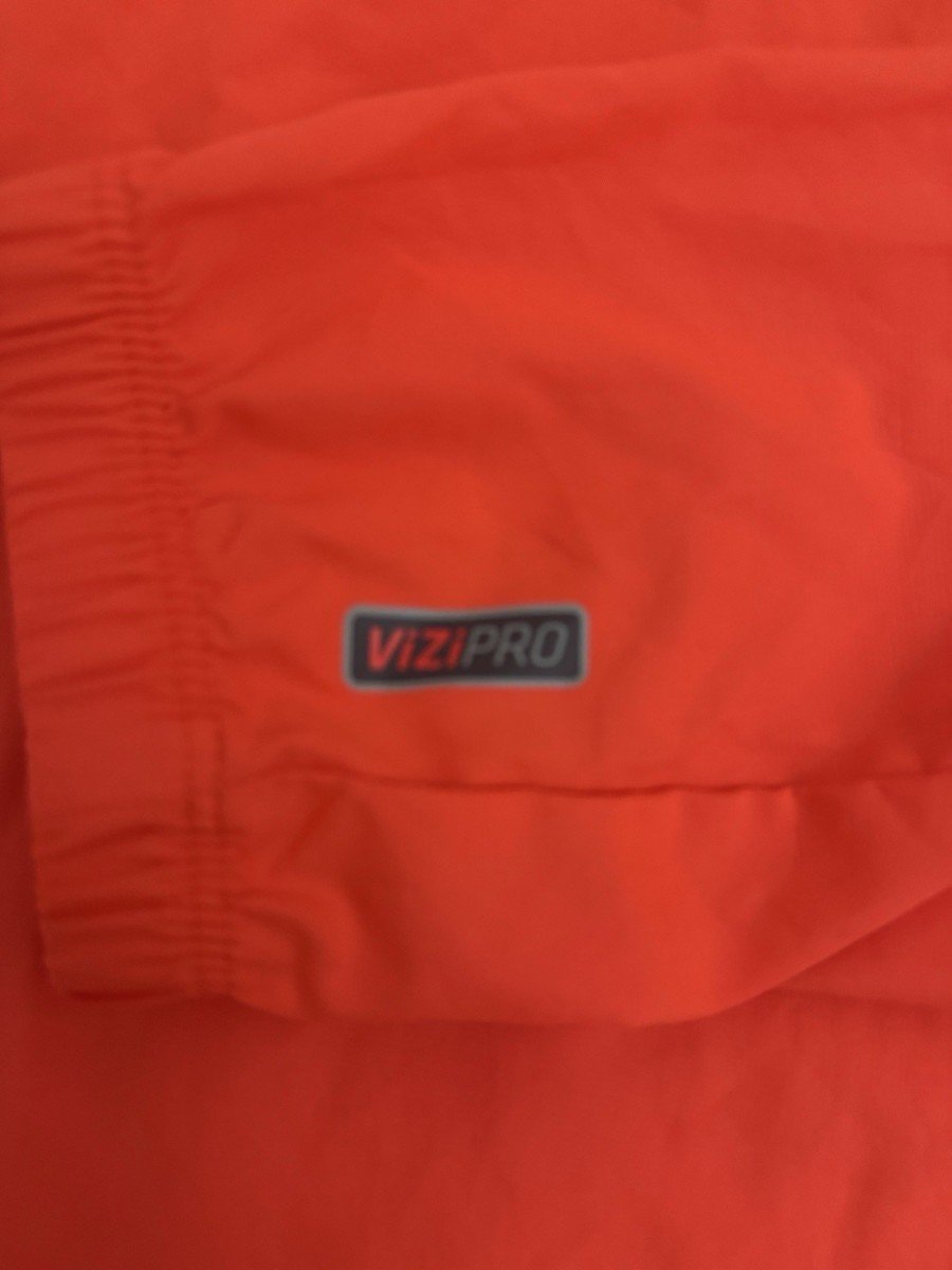 Saucony Women’s Lightweight Running Jacket Windbreaker Large Orange Reflective View 6