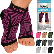 Ankle Brace Compression Sleeve - Relieves Achilles Tendonitis, Joint Pain. Pl...