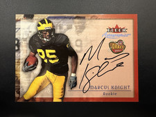 Marcus Knight 2000 Fleer Autographics Fresh Ink Auto RC Rookie On Card Autograph. rookie card picture