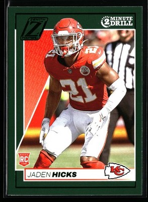 Jaden Hicks 2024 Panini Zenith #137 Two Minute Drill Rookie Kansas City Chiefs