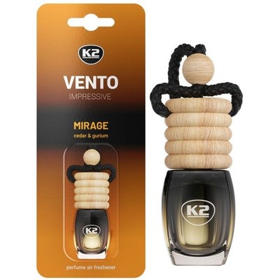 K2 VENTO MIRAGE Auto Lufterfrischer Ölparfüm hängendes Holz Glasflasche - 8ml