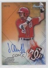 2021 Bowman Sterling Prospect Orange Refractor 64/75 Jackson Cluff Auto 4w8