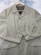 Vintage London Fog Mens 38R Tan Trench Coat USA Made Classic Old Money