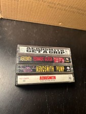 Lot Of 4 Aerosmith CASSETTE TAPES: Toys inthe Attic, Pump, Permanent Vacation 