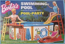 Barbie POOL PARTY 1973 MATTEL 7795 Schwimmbad komplett & Konvolut