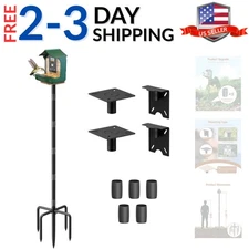 90inch Upgrade Bird House Pole for Outdoor Bird Feeder Bath, Heavy Duty Adjus...
