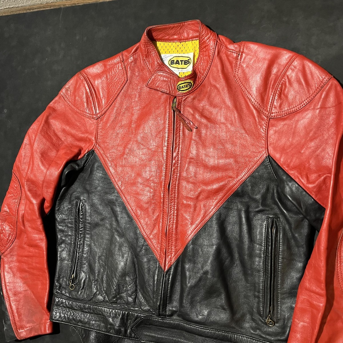 Vintage Bates Leather Motorcycle Jacket California USA Mens 60s