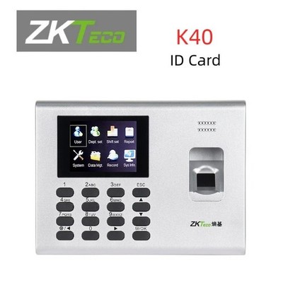 ZKteco K40 ID TCP/IP Fingerprint Time Attendance with Power Adapter In Battery