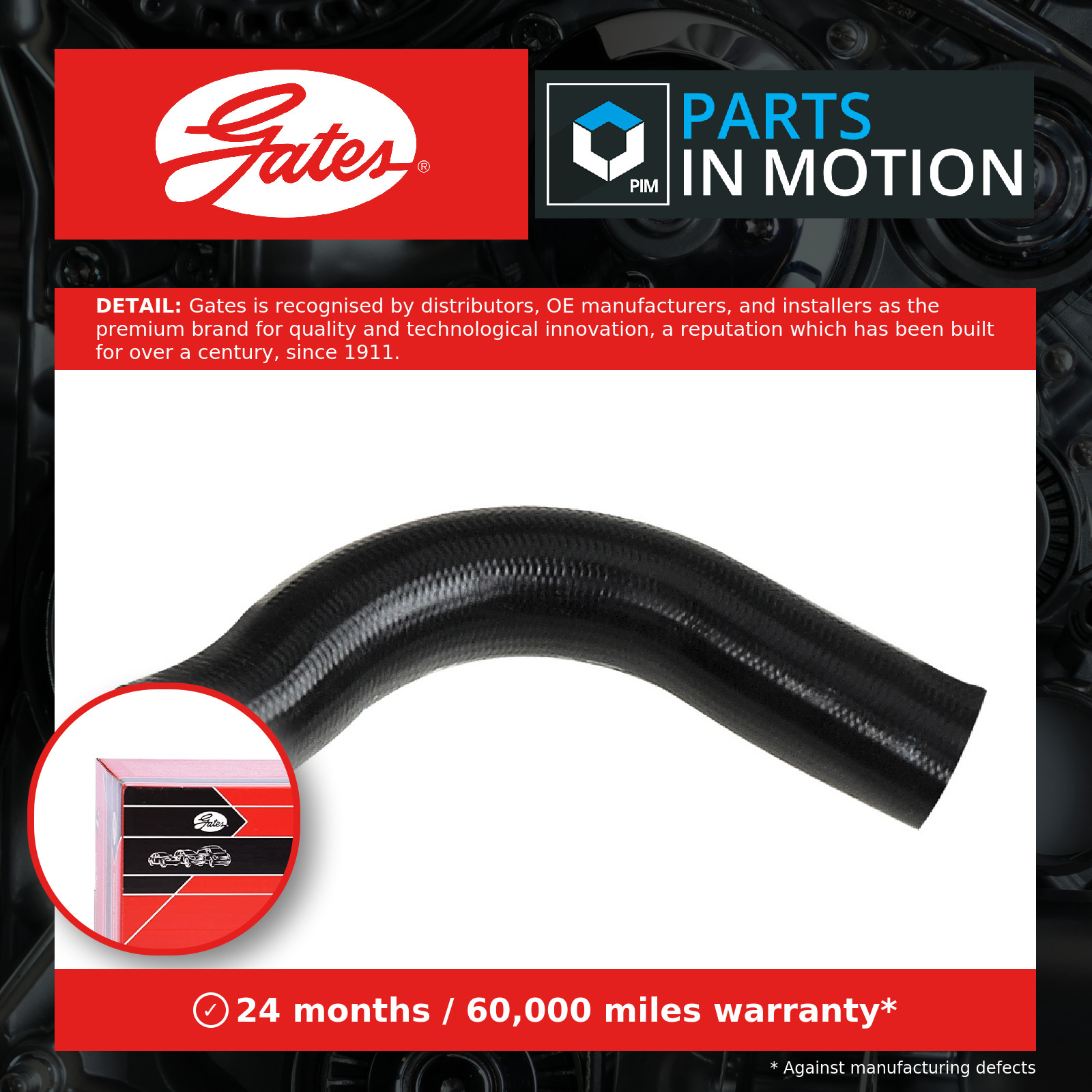Radiator Hose Lower 240mm Pipe Length Fits BMW 5 Series Peugeot 309 GATES 3432 - Image 3