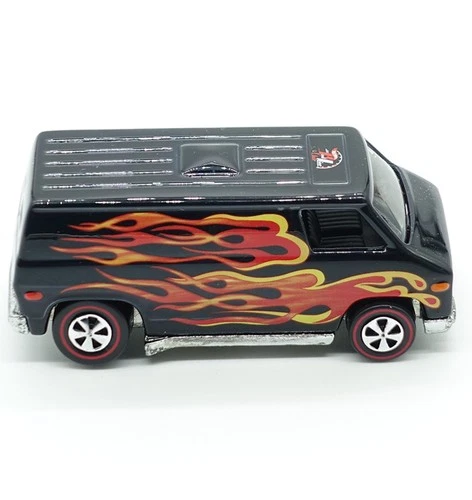 2000s Hot Wheels Redline Black Red Flames Super Van MINTY FRESH RLC exclusive