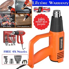 2000W Electric Hot Air Heat Guns Variable Temperature Paint Stripper + 4 Nozzles