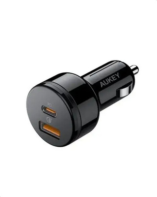 AUKEY 36W PD Car Charger Dynamic Detect USB-C + USB-A QC 3.0 Fast Charge New