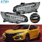 Headlamp For Honda Civic 2016-2021 Full LED DRL Clear Lens Headlight Right+Left