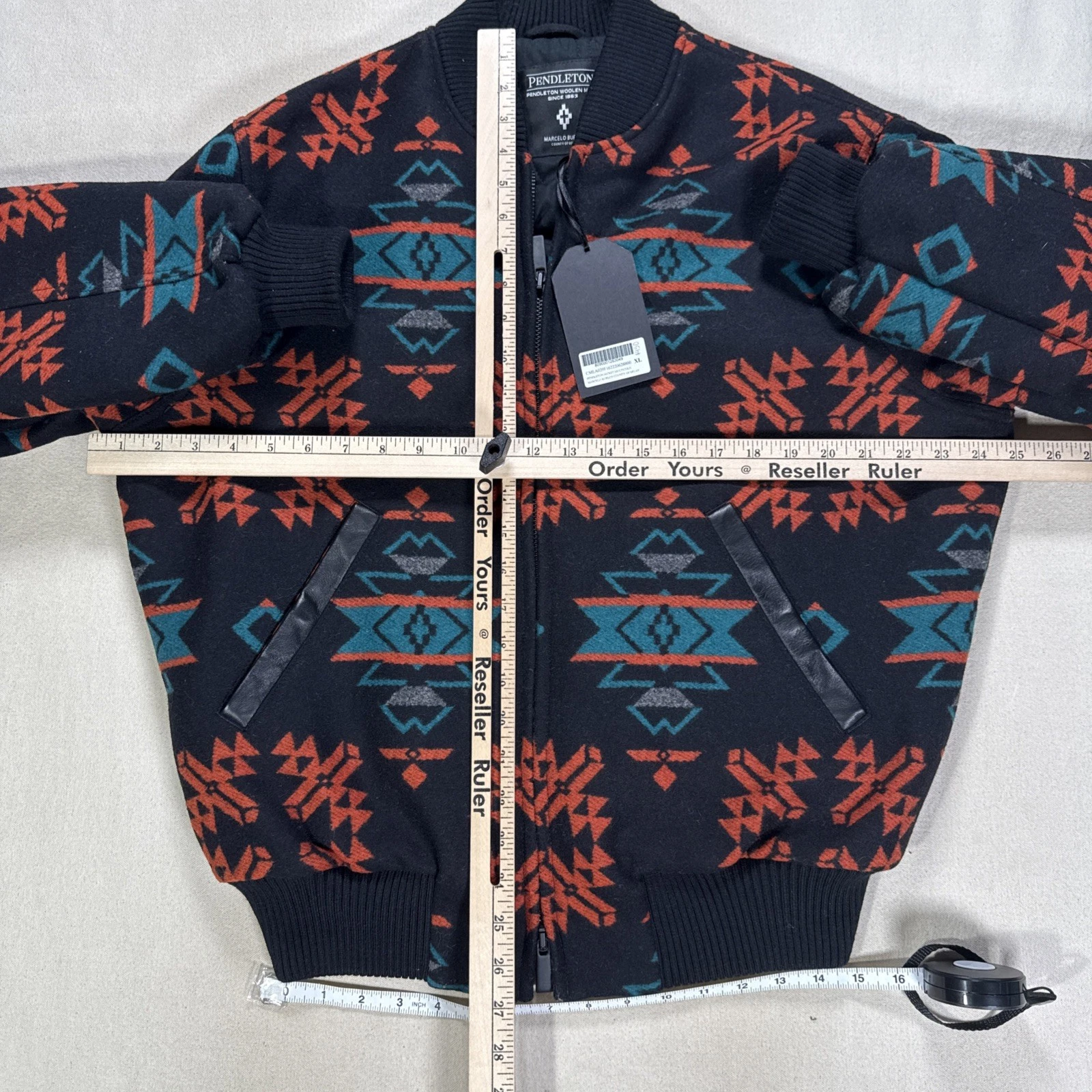Marcelo Burlon x PENDLETON Wool Aztec Bomber NWT Sz XL Made In Italy - product detail image 6