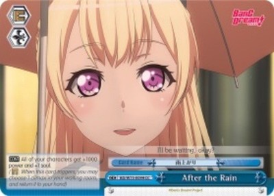 After the Rain - BD/W73-E099 - CC Near Mint Weiss Schwarz BanG Dream! Vol. 2