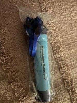 Membrane Solutions Personal Water Filter Straw Blue Black