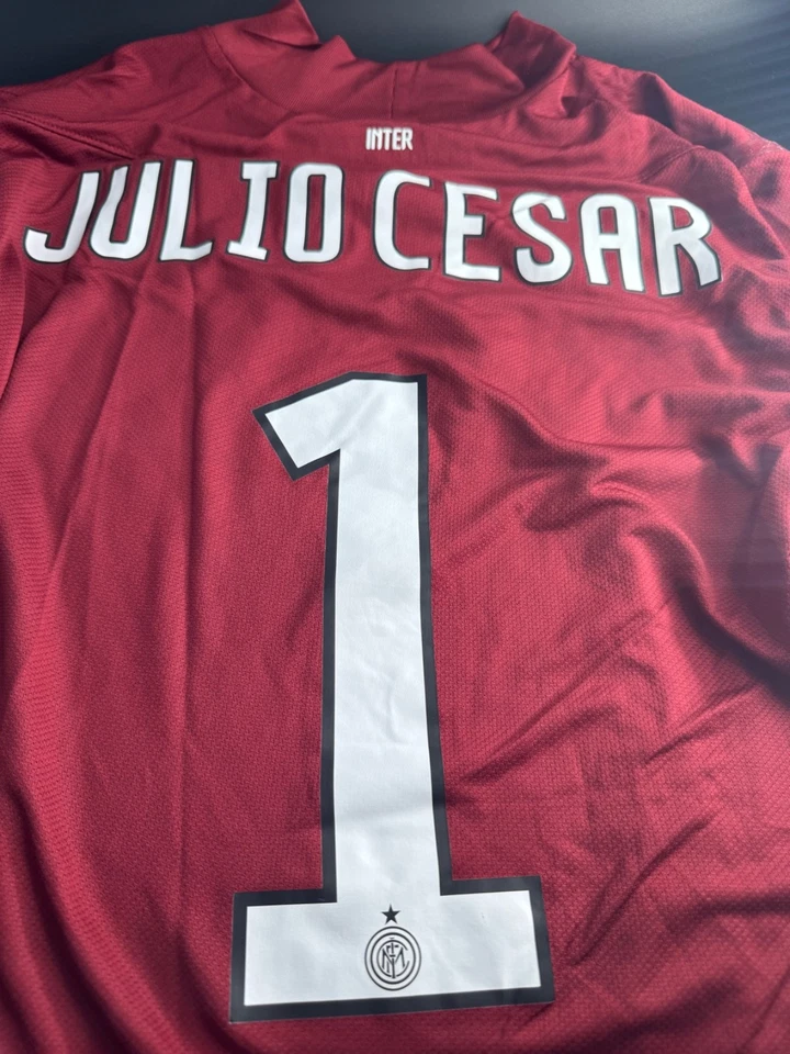 Maglia Inter Julio Cesar match issued Bordeaux preparata serie a 2011 - Immagine 3 di 4