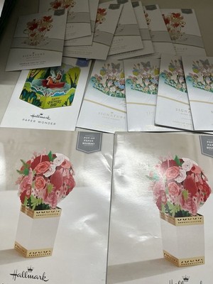 15 x Hallmark Signature And Paper Wonder Pop-Up Karten unvollständige Verpackung