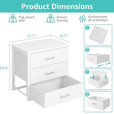 Closet Drawers White 3 Drawer Dresser for Closet Organizers and Storage Bedro | eBay Closet Drawers White 3 Drawer Dresser for Closet Organizers and Storage Bedro | eBay