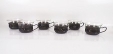 Alte Hutschenreuther Teegläser Alpacca Jenaer Glas Art Deco 6 StückTeeglas